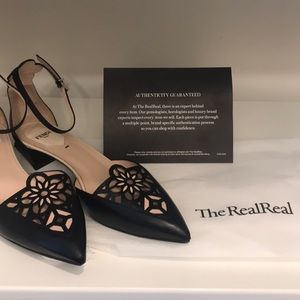 FENDI Laser Cut Ankle Strap Shoes